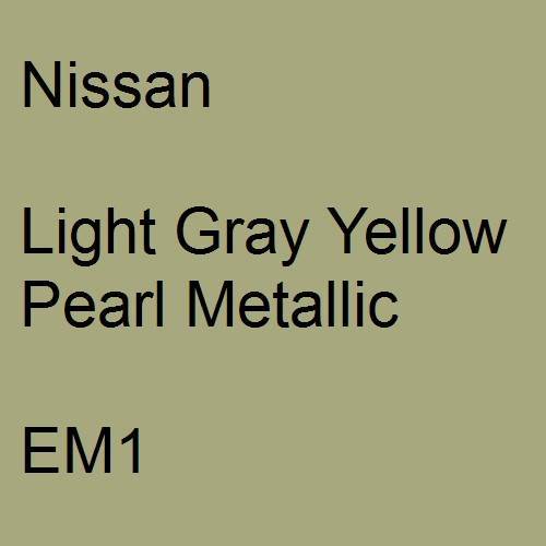 Nissan, Light Gray Yellow Pearl Metallic, EM1.